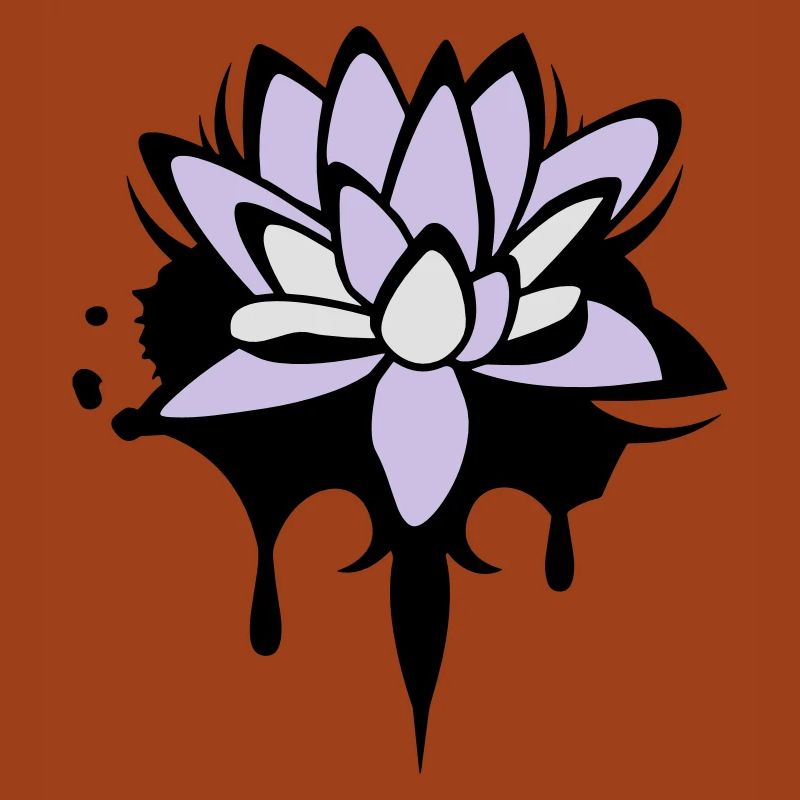 Fleur de lotus graffiti