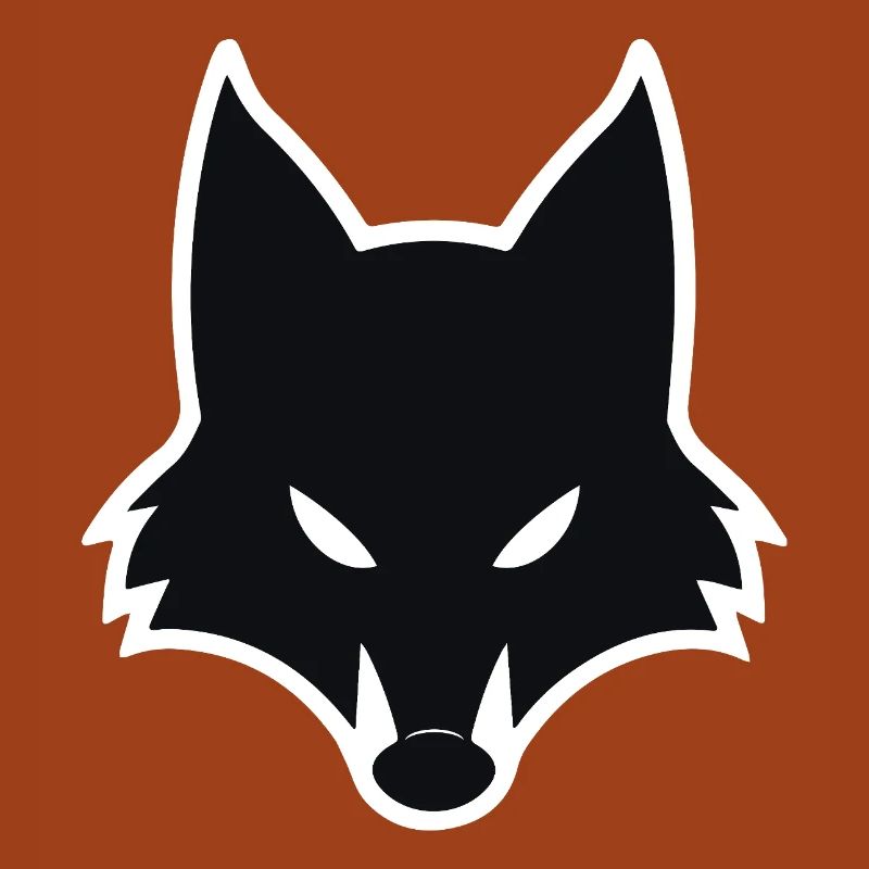 Minimalist Wolf Silhouette Design