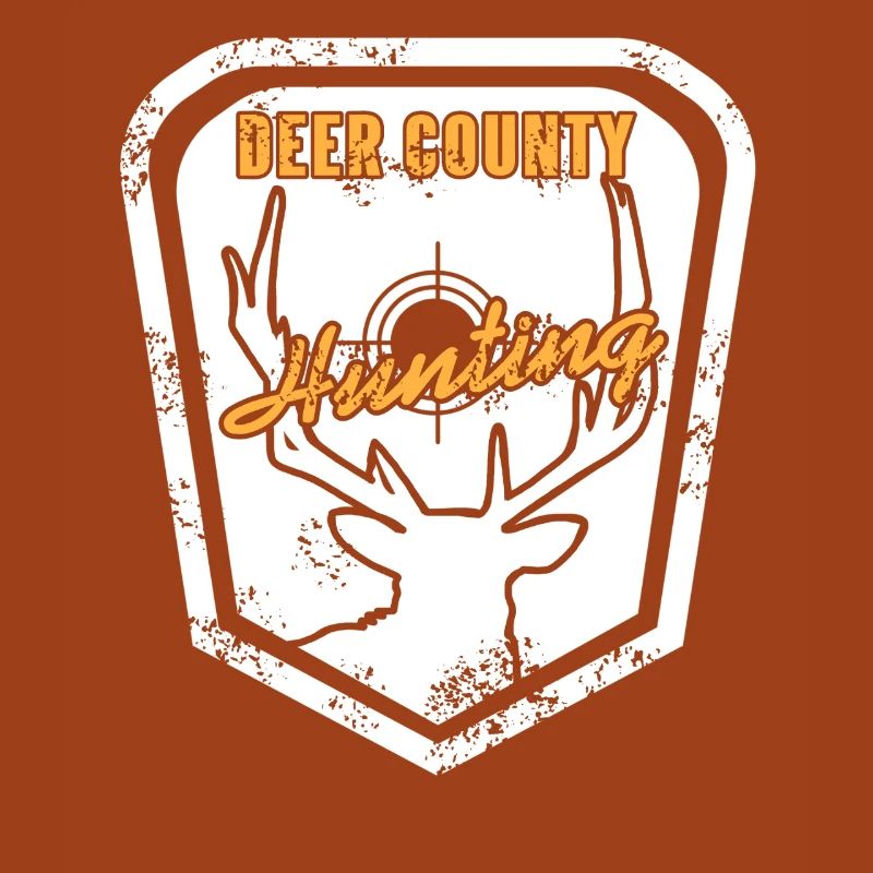 Deer County Hunting Rustic Skull Target Style