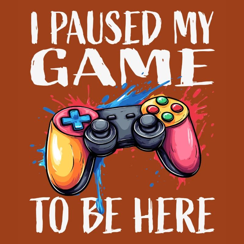 Gamer Pause Controller Farbexplosion