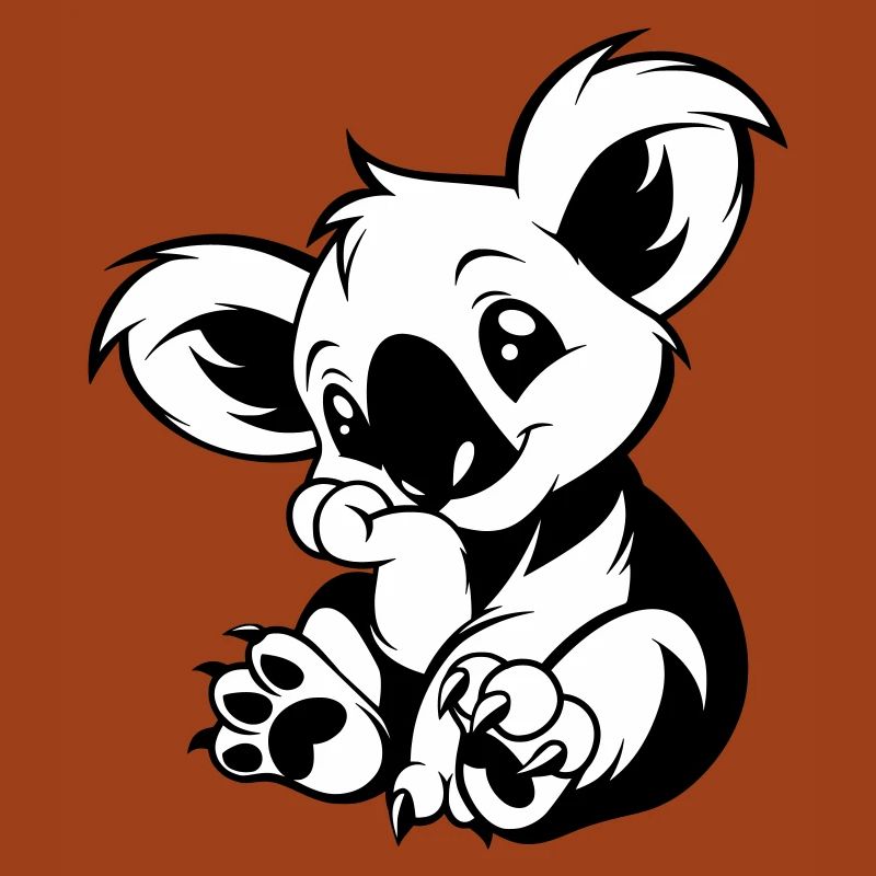 Süßer Koala sitzt verspielt