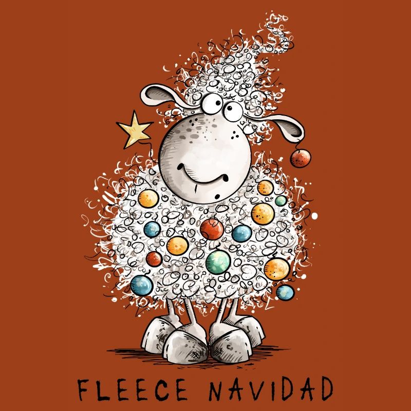 Fleece Navidad Weihnachtsschaf Cartoon Schaf