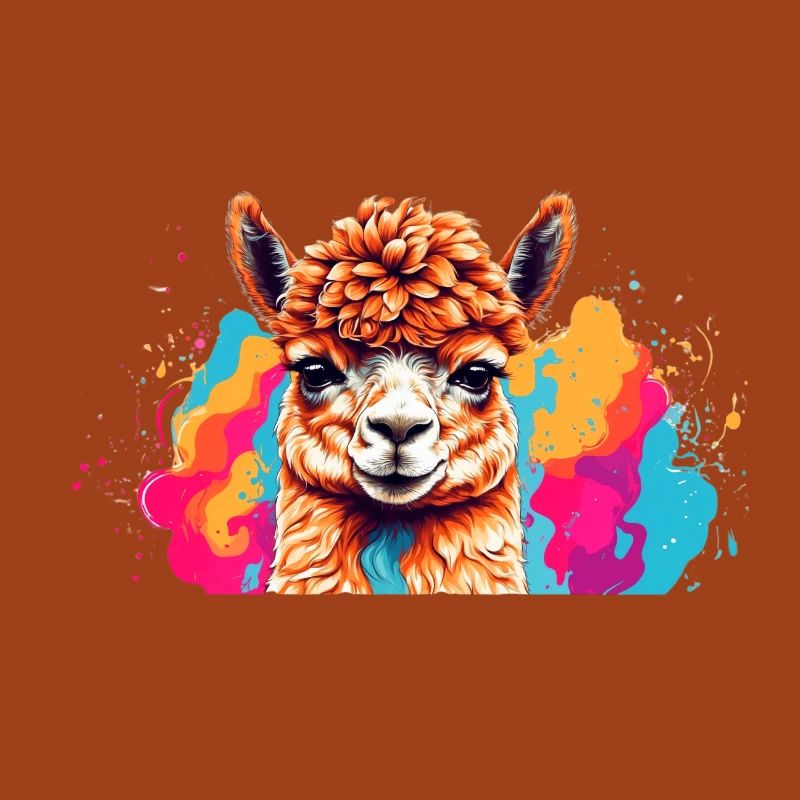 Explosion de couleur de lama