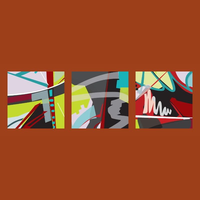 Trilogie de couleurs, de lignes et de surfaces !