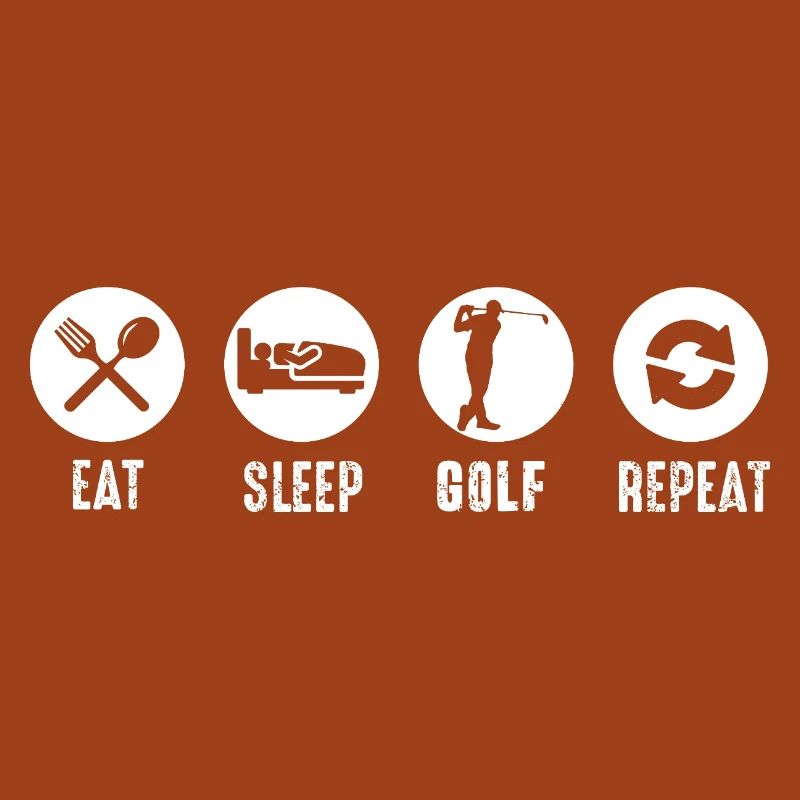 Manger, dormir, golfer, répéter la routine quotidienne pour les joueurs