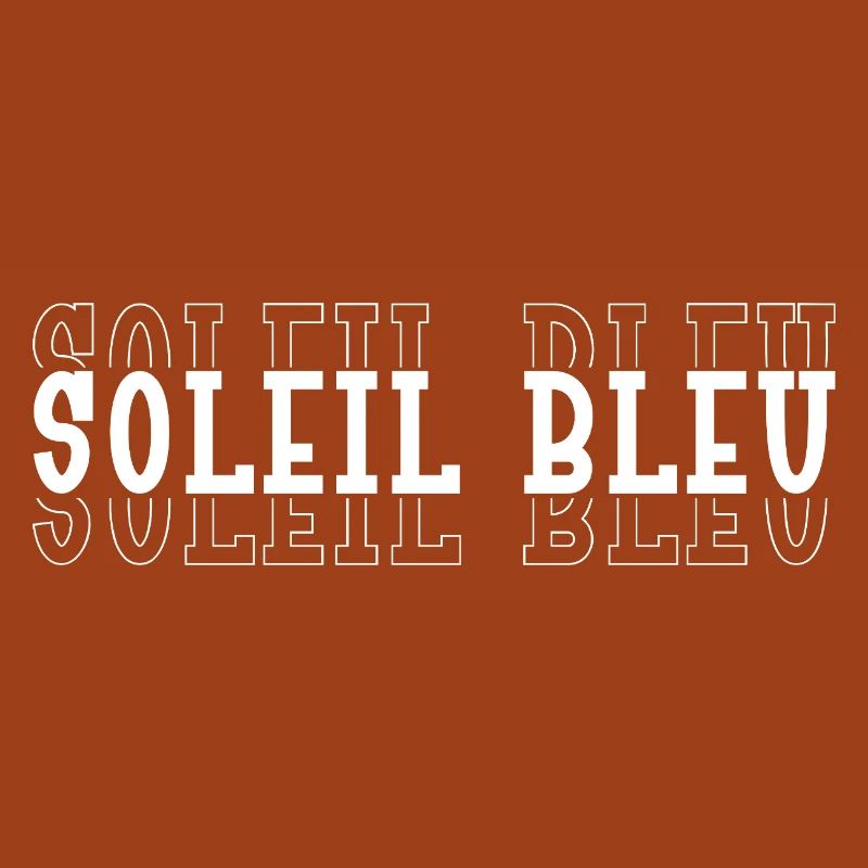 Typographic Blue Sun