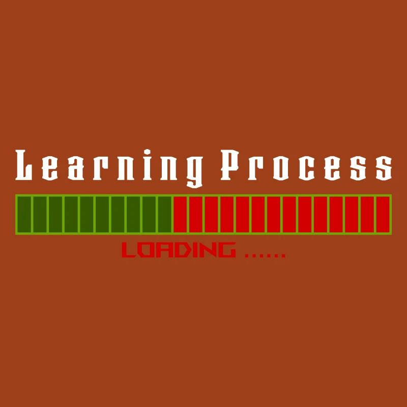 Learning Process Loading black shirt