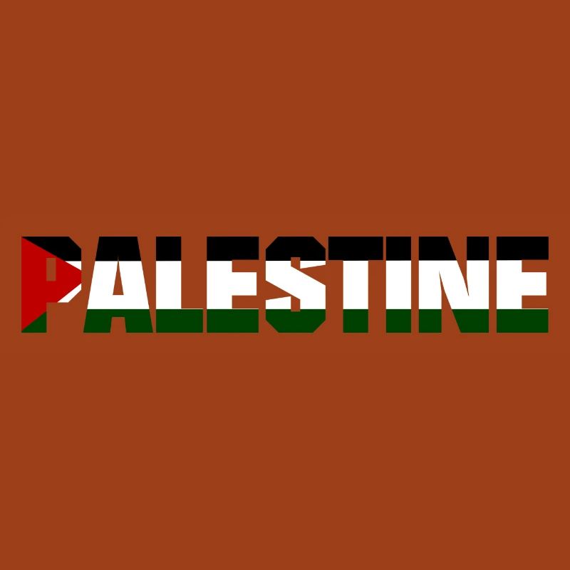 Drapeau de conception de lettrage de la Palestine