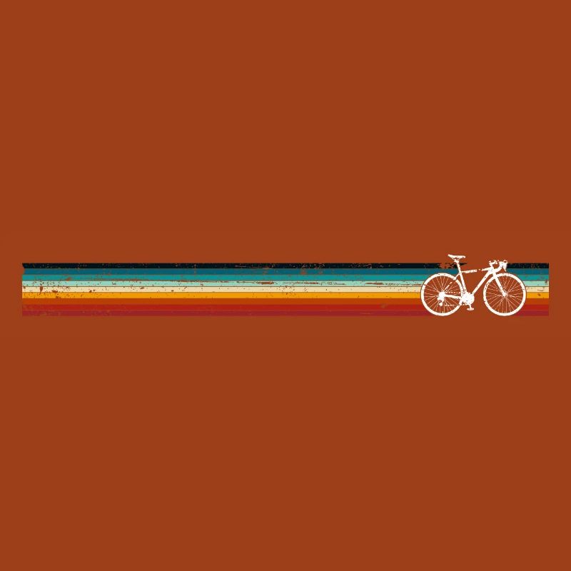 Rainbow Stripe Bicycle Silhouette