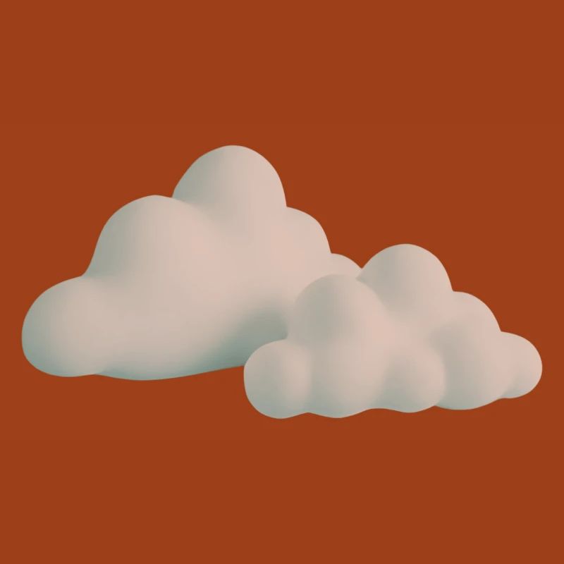 Cloud Design Sunset Colors