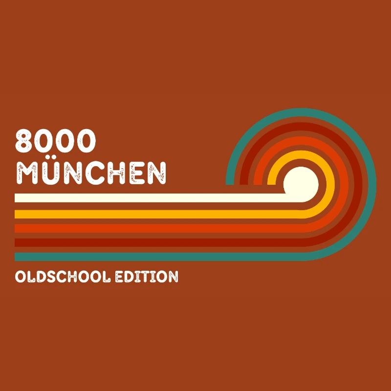 Munich Retro Shirt 8000 Postcode Souvenir Bavaria 70s
