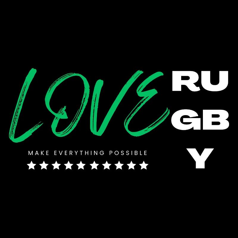 Ich liebe Rugby Grün