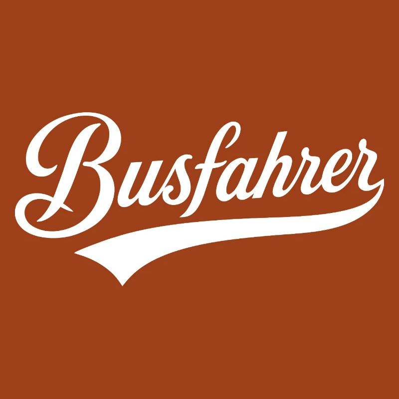 Beruf Busfahrer Text Design