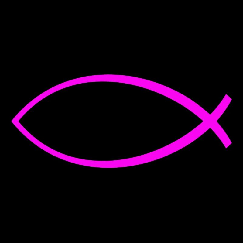 Ichtus Fisch einfarbig rosa