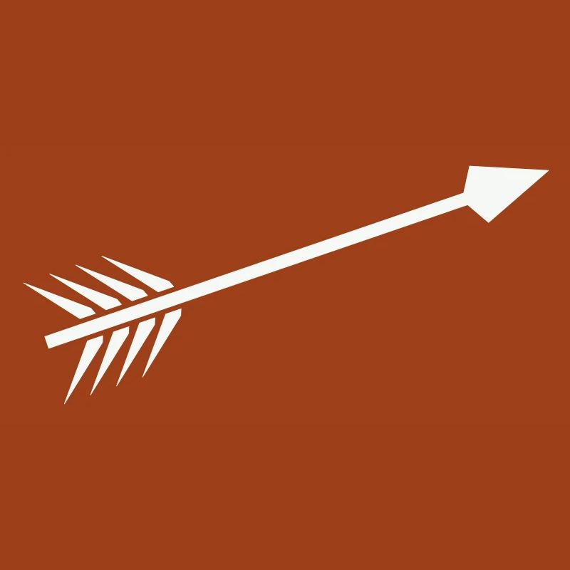 Flèche blanche avec plume