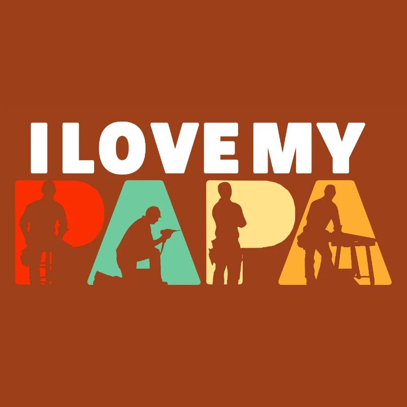 Ich liebe die Silhouette meiner Papa Carpenter Woodworker