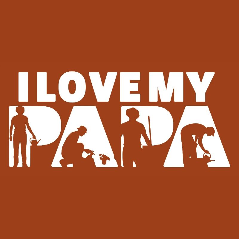 Ich liebe die Silhouette meines Papa-Gartengartengartens