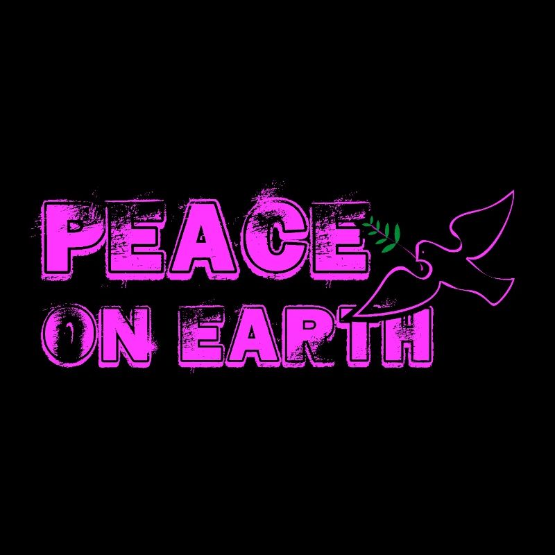 Peace on Earth with Bird pink