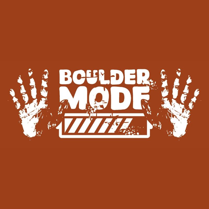 Boulder Chalk loading Hand Climber Icon Logo