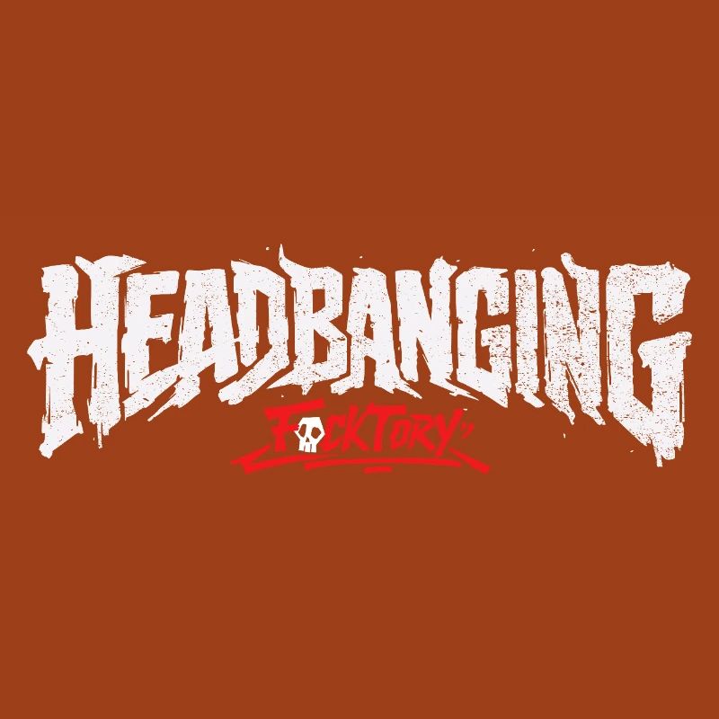 Headbanging logo white