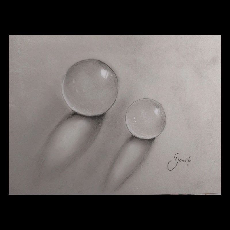 Transparente Glaskugeln mit Schatteneffekt