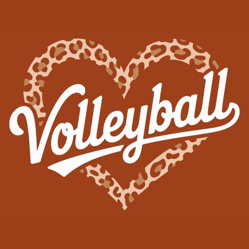 Conception de volley-ball en forme de cœur de léopard