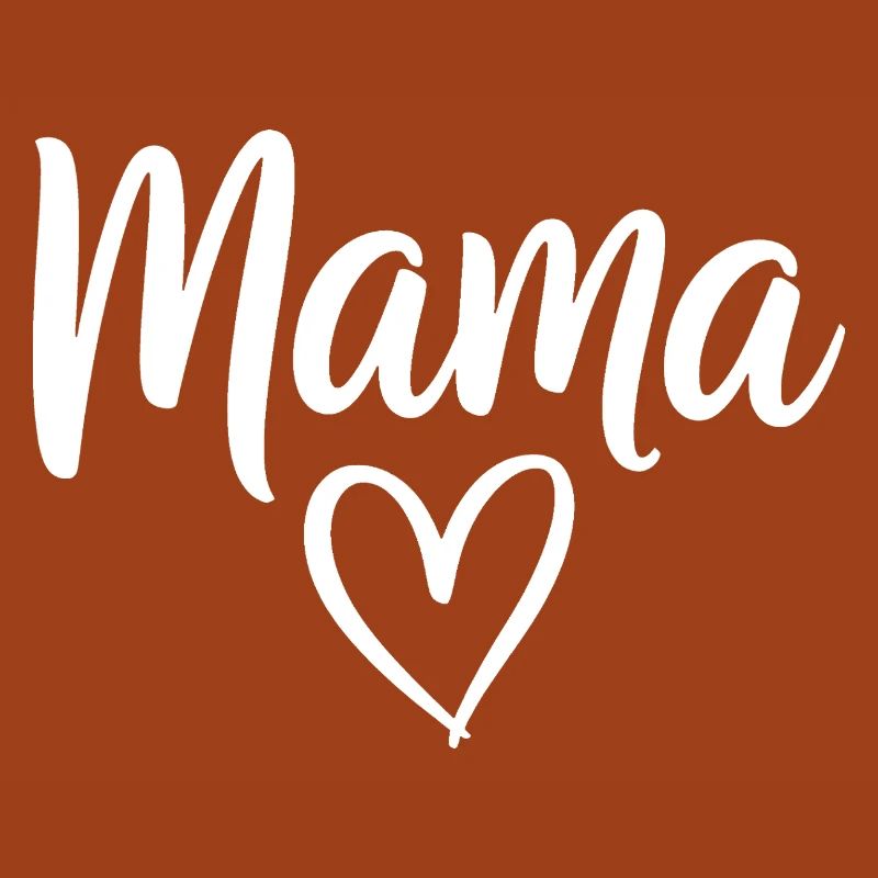 Mama Heart Script Logo