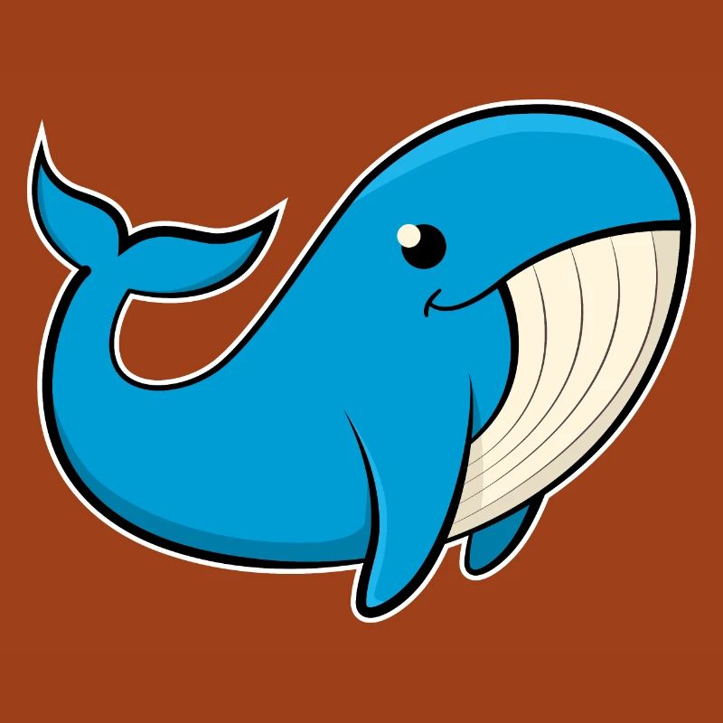 Image joyeuse d’une baleine bleue