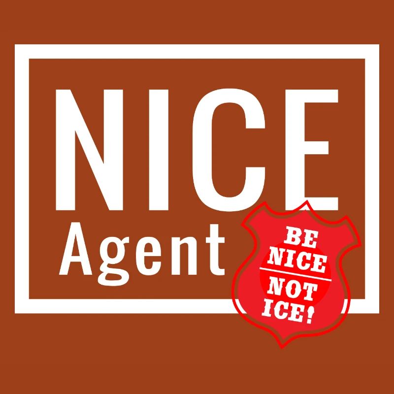 Logo d’agent NICE avec badge statement be nice