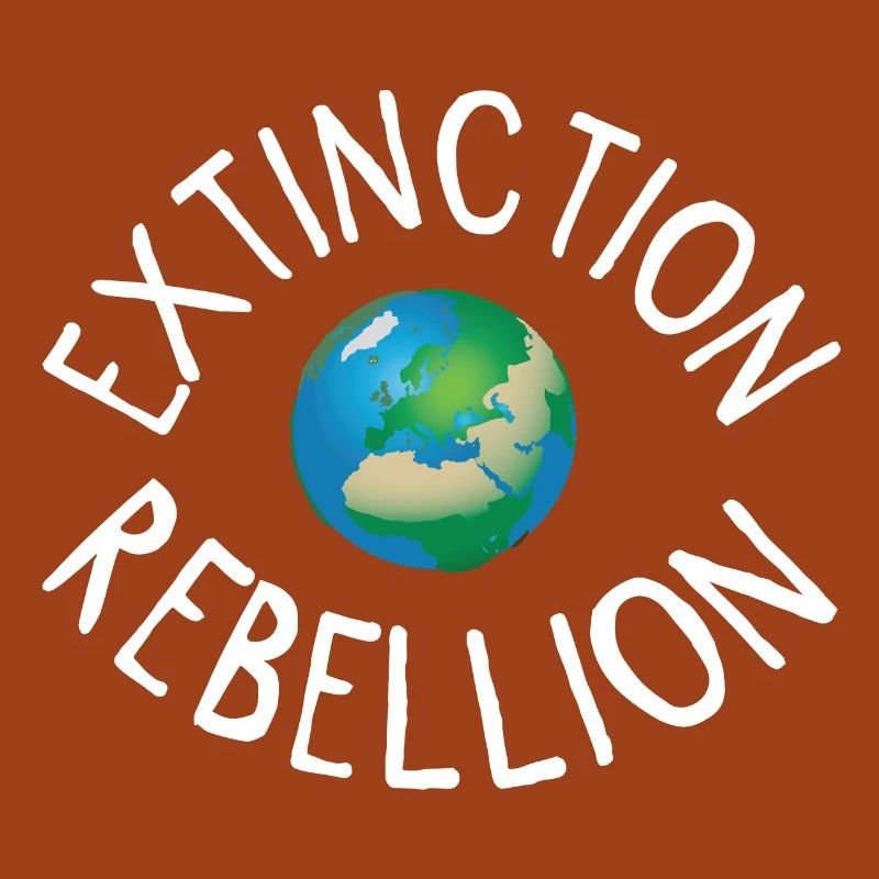 Extinction Rebellion Planet Earth blanc