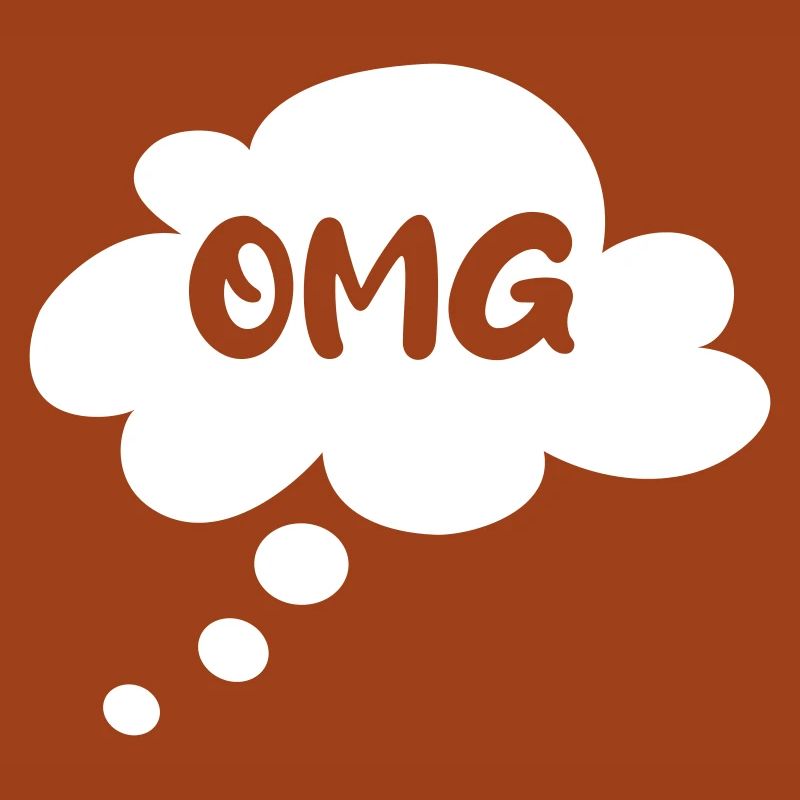 Dire OMG Cloud Pensée Bulle Parole Bulle Simple
