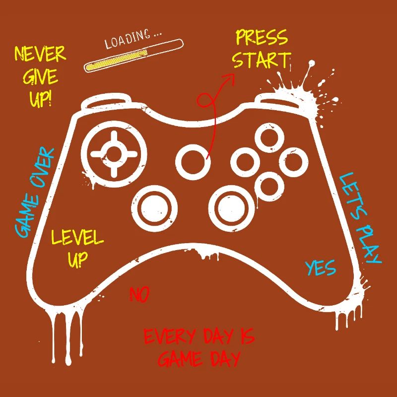 Gamer Controller Graffiti