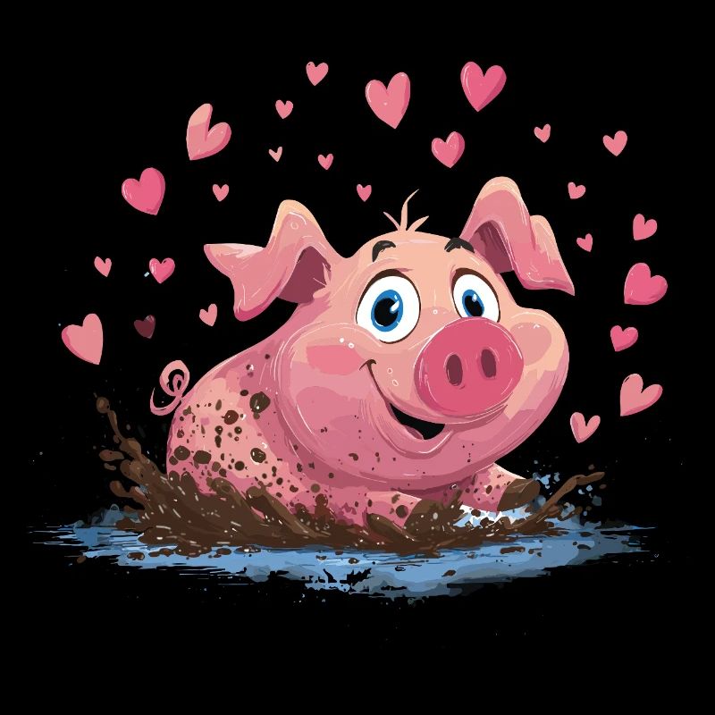 Schweinchen im Schlammherz