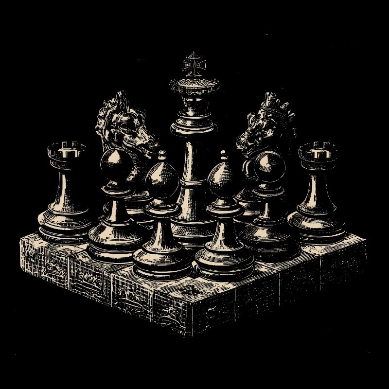 Conception vintage d’échecs pour les amateurs d’échecs classiques