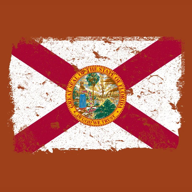 Floride Drapeau Vintage