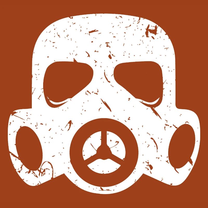 Grunge Gas Mask Nuclear Radioactive Particulate Matter