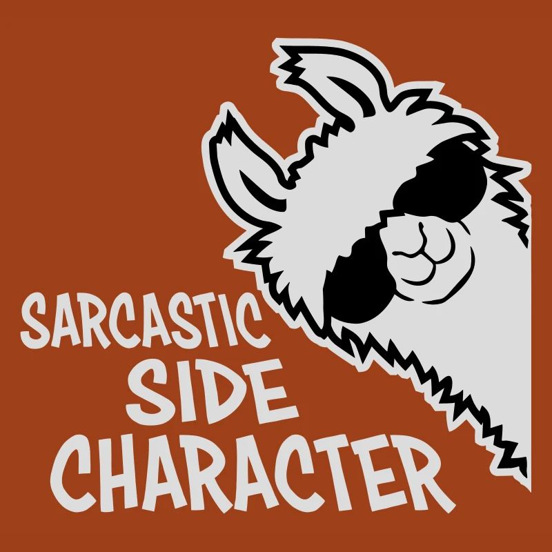 Lama Alpaka Sarcastic Side Character Sarkastisch