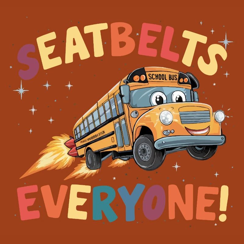 Vol de fusée du bus scolaire spatial