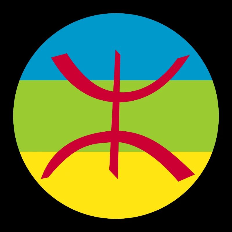 Sticker drapeau berbère cocarde amazigh