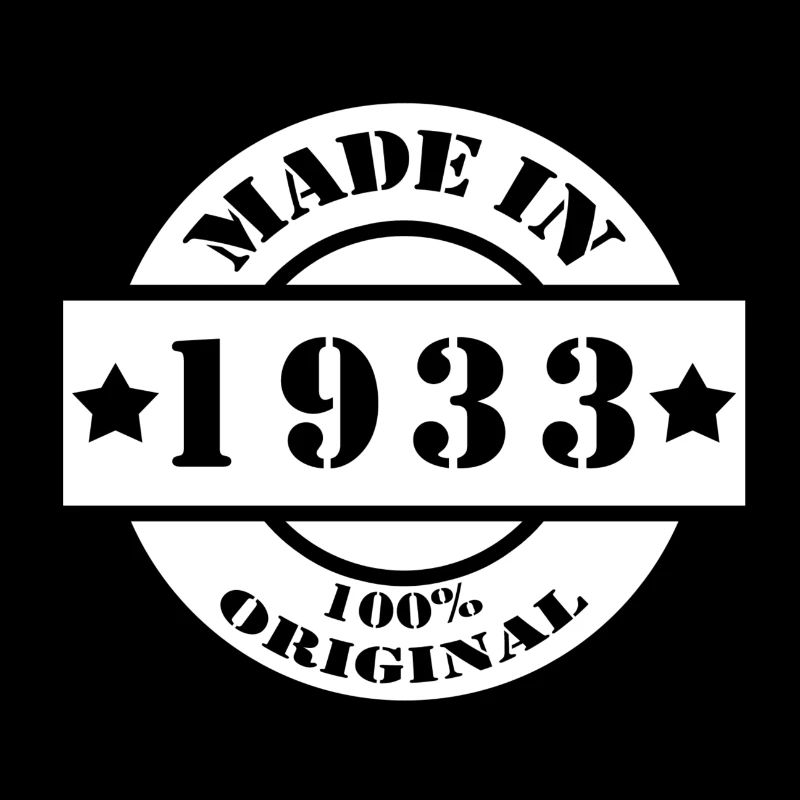 MADE IN 1933 Année de naissance Millésime Cadeau