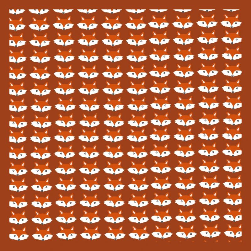 Fox head pattern, children's pattern