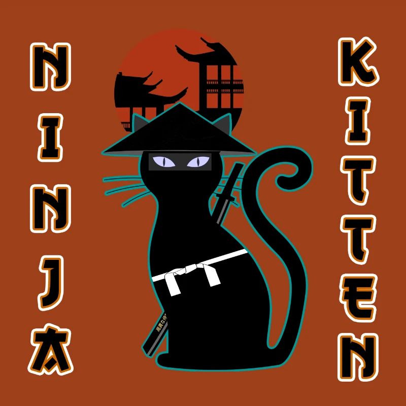 Ninja chat samouraï minou assassin minou miaou