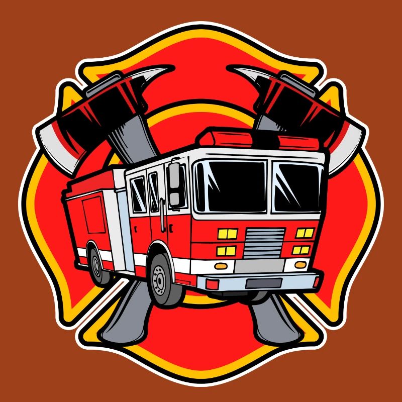 Fire brigade fire engine lifesaver extinguishing work