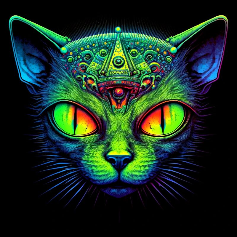 Hypnotic alien cat