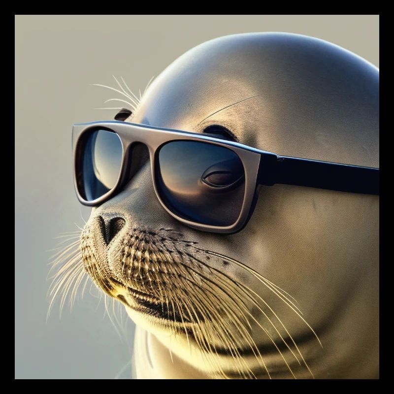Scellé avec des lunettes de soleil