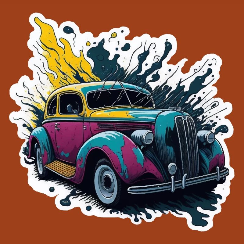 Farbiger Oldtimer Spritzer