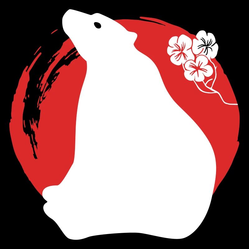 Bär Silhouette Japanisch