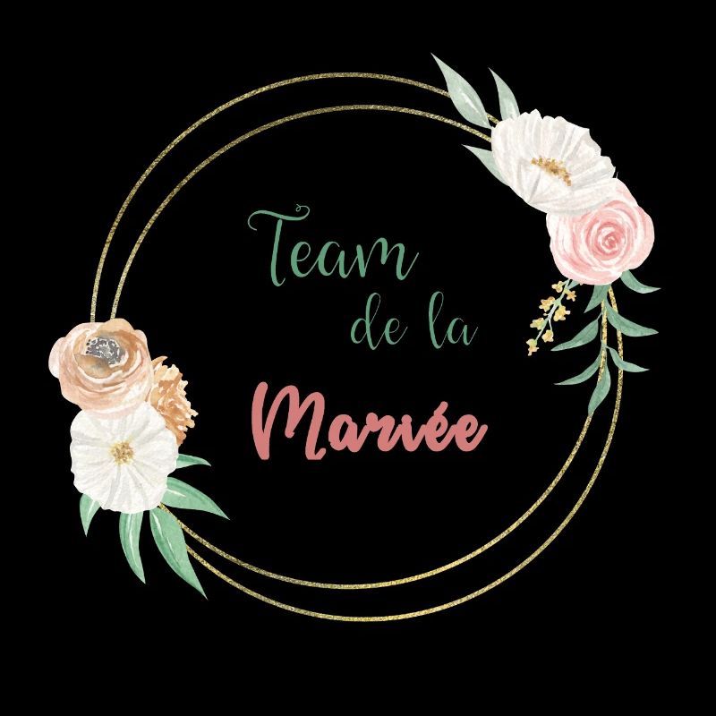 Team de la mariée - frame or et fleurs