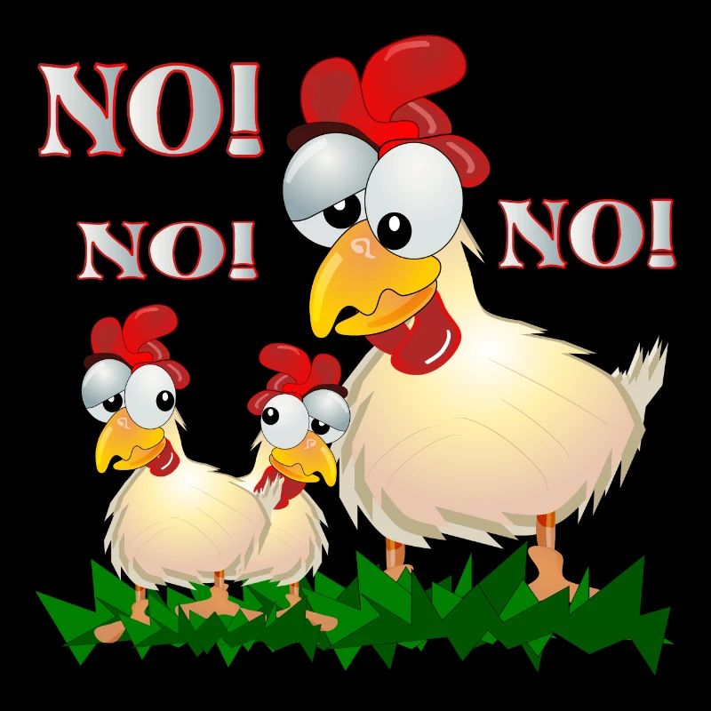 BANDE DESSINÉE DRÔLE DE POULET - NON