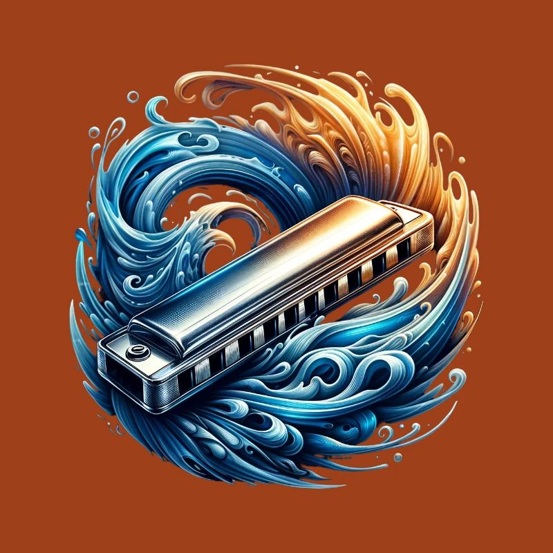 Design abstrait d'harmonica